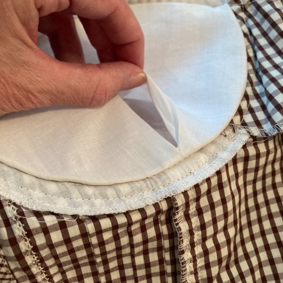 New with Tags Guess Gingham Brown Rosewood Bustier Top Sz XS - Picture 5 of 10